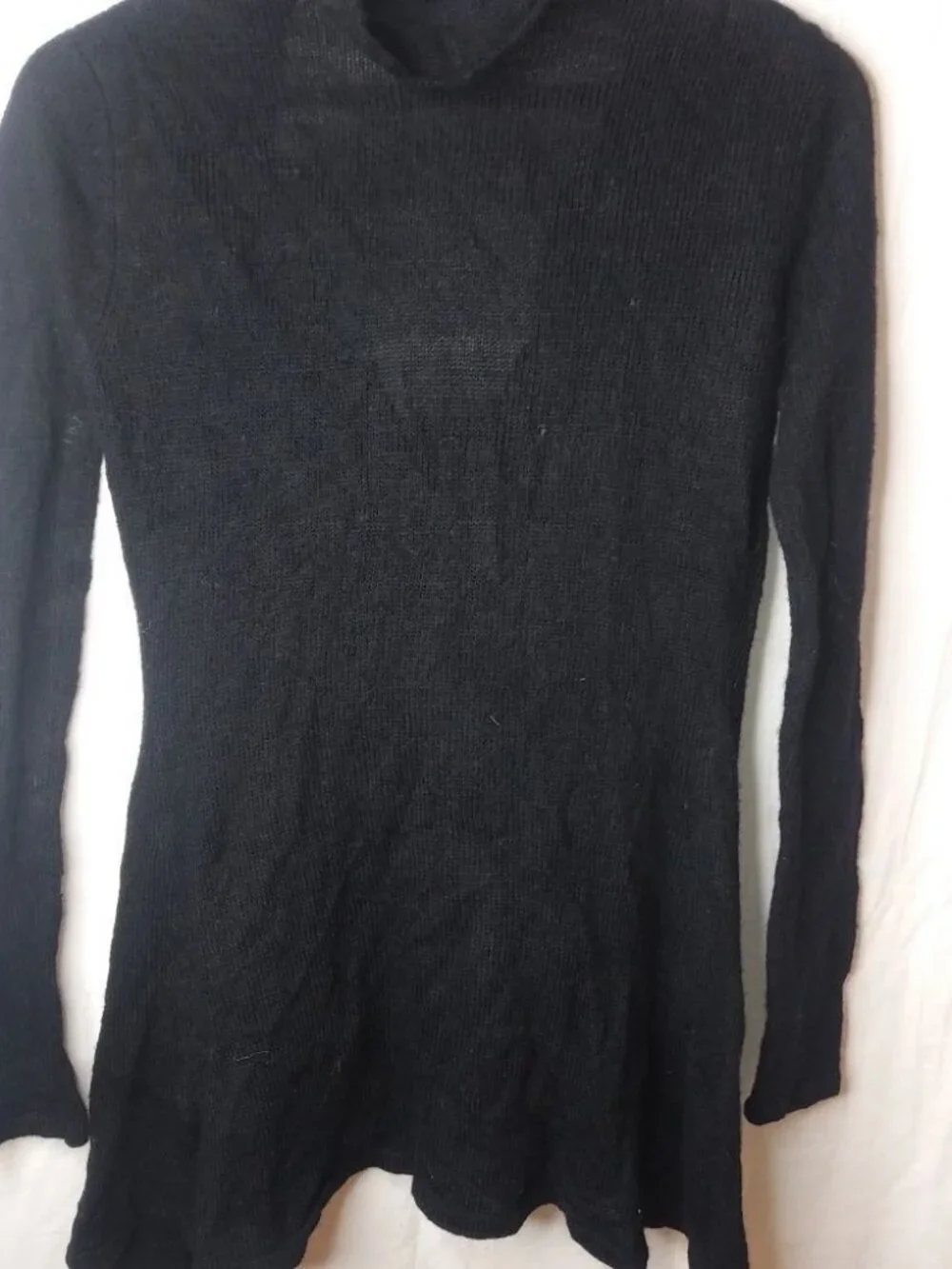 Xtaren Black Waterfall Long Cardigan Sweater S